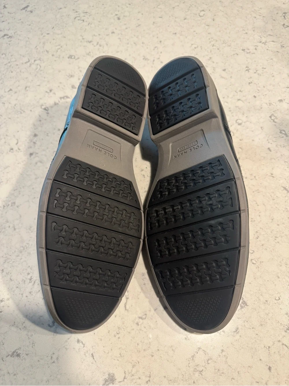 Cole Haan Black Leather Wingtip Derby Shoes